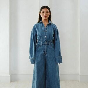 Women's Blue Denim Jumpsuit